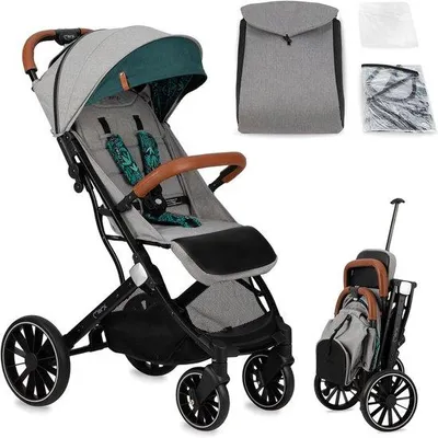 Productafbeelding van Kinderwagen Buggy - Reisbuggy Lichtgewicht - Dagelijks Gebruik - Inklapbaar Kofferformaat - 7.5 kg - Groen