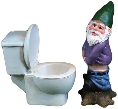 Image de Nains de Noël – Nains de jardin – Adorable nain qui urine – Nain de jardin en statue – Décoration de jardin – Ambiance unique et originale