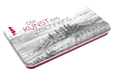 Produktbild von TOPP Verlag Die Kunst des Zeichnens Zeichenmaterial mit Metalldose, Kohlestift, Junge/Mädchen, Schwarz, Weiß, 190 mm, 115 mm, 19 mm