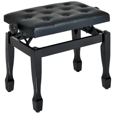 Obrázek produktu pro Klavírní stoliček, výškově nastavitelný, moderní design, černá barva