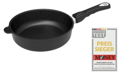 Stoofpan Ø 20 cm, Höhe 7 cm, abnehmbarer Griff, Aluminium