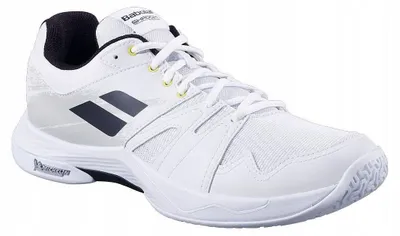 Image de Chaussures de badminton Babolat Shadow Team 2 pour hommes, couleur blanche, taille UK 10