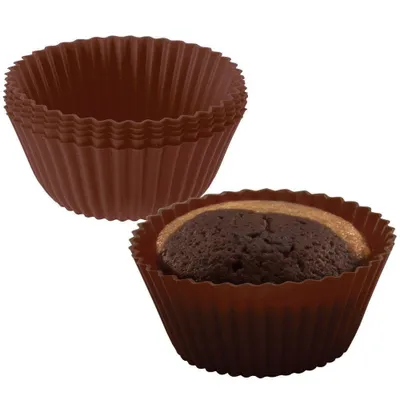 Produktbild von ORION Silikonbackförmchen Förmchen für Cupcakes MUFFINS 6 Stück