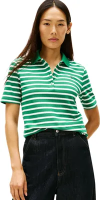 Produktbild von Tommy Hilfiger Damen Poloshirt Kurzarm 1985 Pique Regular Fit, Grün (Nouveau Gre