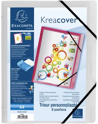 Obrázek produktu pro Exacompta rohová složka s klipem 3 chlopně DIN A4 s možností personalizace, různorodá