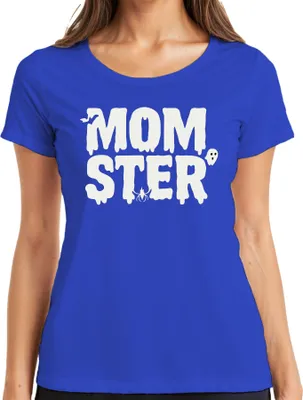 Produktbild von MOMSTER Halloween Mama Spinne Geist Grusel Mutter Geschenk Lustig Damen T-Shirt, Blau, XXL