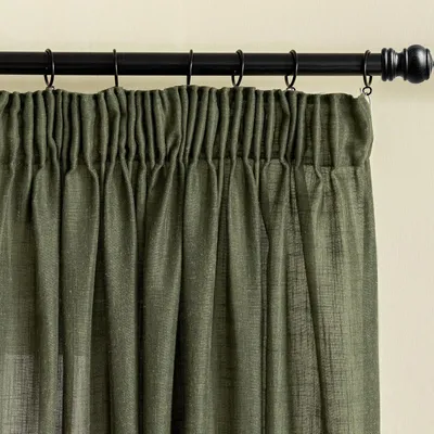 Produktbild von Gardinen 2er Set, 225x140 cm, grün, Leinenoptik, für Wohnzimmer