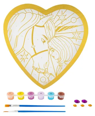 Image de Unicorn Academy Peinture par numéros Film plastique en forme de cœur