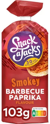 Image de Snack a Jacks Rijstwafels BBQ Paprika 103g – Galettes de riz croustillantes