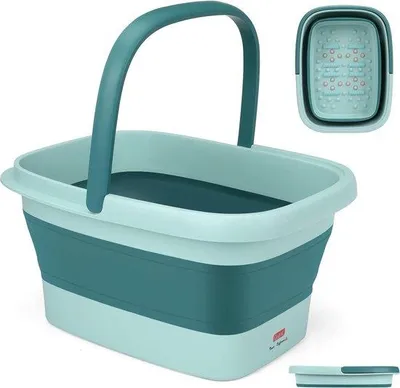 Produktbild von Famanu Fußbad mit Massage - Faltbar, Tragbar (Blau)