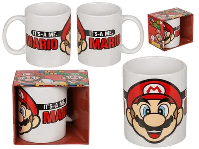 Produktbild von Tasse Super Mario IT'S-A ME weiß 325ml