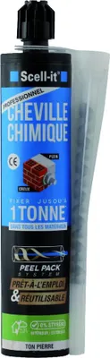 Produktbild von 280 ml Kartusche für chemisches Dichtmittel mit SCELL IT-Zubehör