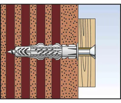 Image de Fischer 77869 vis d'ancrage / cheville murale 100 pc(s) 50 mm