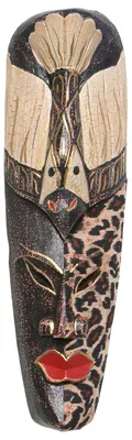 Wandmasker Batik Ethno 50 cm – handgefertigt aus Holz