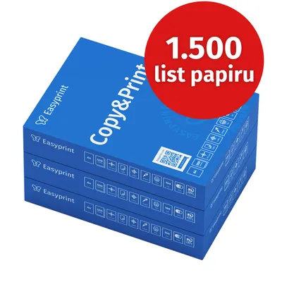 Obrázek produktu pro Easyprint Tiskárny papír Kopírovací papír 1500 listů 3 x 500 A4 Prémiový bílý papír CIE 160 PEFC certifikovaný