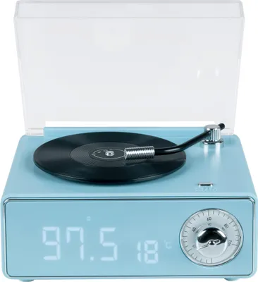 Produktbild von BigBen, Retro Bluetooth-Lautsprecher und Wecker EPOK, Blau