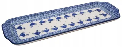 Produktbild von Ceramika Bolesławiec Flache Servierplatte 41.5cm Hühnermotiv