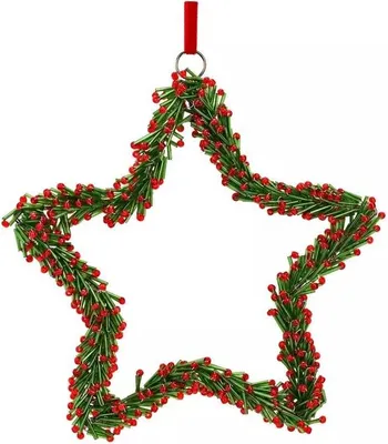 Produktbild von Weihnachtshänger Stern Kranz aus Glas