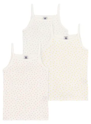 Immagine prodotto di Petit Bateau, camicie con bretelle per bambine, modello A0A47, variante 1, taglia 6 anni (confezione da 3)