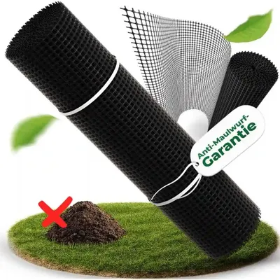 Produktbild von Premium Maulwurfgitter | 270g/m² | Rollrasen-Gitter | Schwarz 60 cm / 100 m