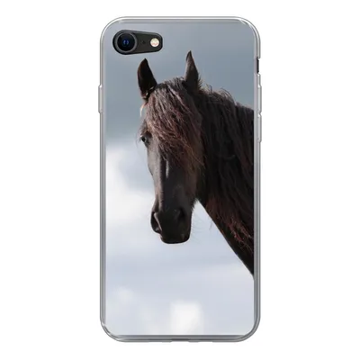 Produktbild von MuchoWow® Handyhülle Schutzhülle Hülle für iPhone 8 Pferde - Himmel - Porträt Silikon Softcase Handy Hülle - Schutzhaube
