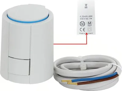 Produktbild von Stellantrieb Fußbodenheizung 230 V AC NC Alpha 5 Ventilanpassung VA19H