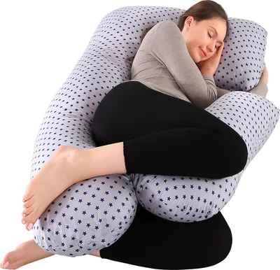 Image de ele ELEOPTION Coussin d'allaitement multifonctionnel, Coussin de grossesse & d'allaitement, Coussin de maternité de soutien du corps entier