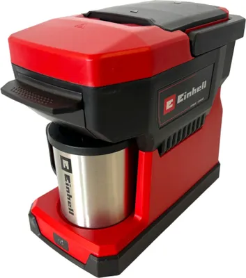 Immagine prodotto di Einhell TE-CF 18 Li-Solo, caffettiera a filtro, 0,24 l, cialda di caffè, nero, rosso