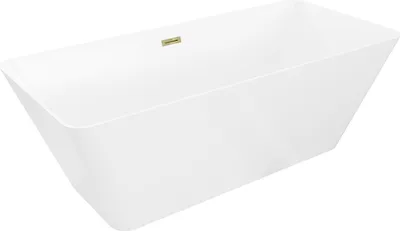 Zdjęcie produktu dla Mexen Velo Slim wanna wolnostojąca 170 x 75 cm, biała, przelew złoty - 52811707500-50