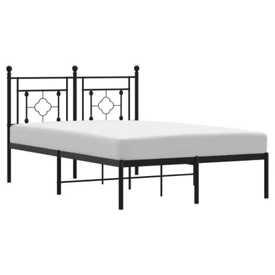 Immagine prodotto di vidaXL Struttura letto con testiera in metallo nero 120x190 cm