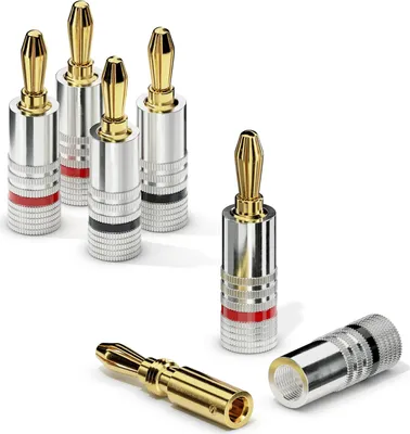 Produktbild von SONERO Bananenstecker-Set 4 Stück, schraubbar