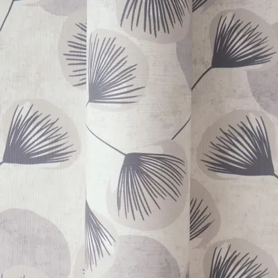 Produktbild von Vliestapete Blau/Grau mit zartem floralen Blättermuster AS Creation (KG-176121)