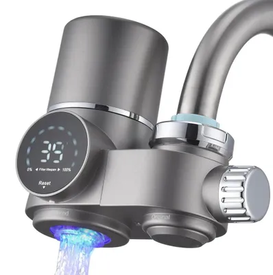 Wasserfilter für Spülbecken, LED-Display, reduziert Chlor & Schwermetalle