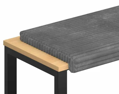 Produktbild von vidaXL Bankkissen Plüschcord Hellgrau Tiefe 35 cm