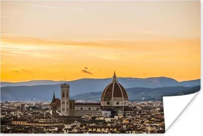 Produktbild von MuchoWow® Poster Florenz - Sonne - Kathedrale 180x120 cm - Fotoplakat