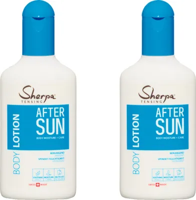 Produktbild von Sherpa Tensing After Sun 2x175ml Körperpflege für lang anhaltende Bräune