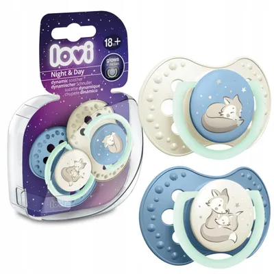 Produktbild von Beruhigungsschnuller Lovi Symmetrisch Silikon Etui 18 m+ 2er-Pack 22/916Boy