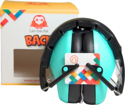 Produktbild von Lernteufel "Bach" baby blau Gehörschutz Kinder, Ohrenschützer Kinder, Lärmschutz Kopfhörer für Kinder mit Autismus zum Schlafen bzw. Lernen | Verstellbares Kopfband, SNR 22db NRR 34dB
