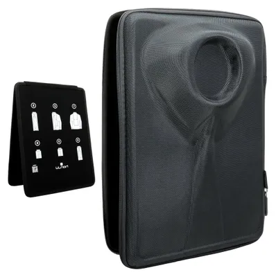 Produktbild von Home Hemdentasche für Koffer - Hemden Transport knitterfrei (Business-Hemd Reisetasche mit Falthilfe & Aussparung für den Hemdkragen, Stabiles Hartschalen-Case, Langlebige Reißverschlüsse) grau