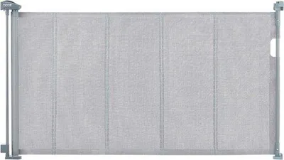 Produktbild von Famanu Türschutzgitter ausziehbar - 87 cm hoch, bis 153 cm Breite, grau