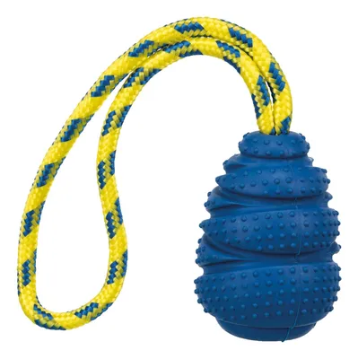 Produktbild von TRIXIE Hundespielzeug Jumper am Seil, aus Gummi – 9 cm, 30 cm, lime