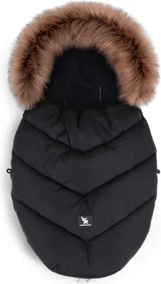 Obrázek produktu pro Bavlnamoose Dětský zimní, Mini Moose fusak Dětský zimní, fusak Dětský zimní fusak Kočárek, deka na nohy Black
