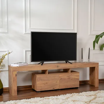 Produktbild von Dmora TV-Möbel Govone 180x31,3x50 cm Braun 2 Böden 3 Fächer