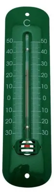 Imagen del producto de Termómetro verde, de 10 x 11 x 12 cm, para uso en interiores y exteriores