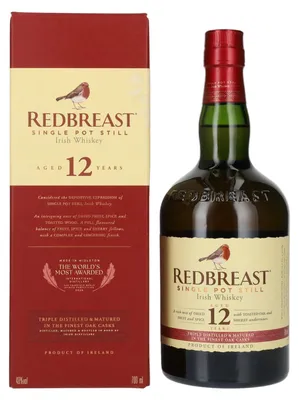 Produktbild von Redbreast 12 Years Old Single Pot Still Irish Whiskey 40% Vol. 0,7l in Geschenkbox