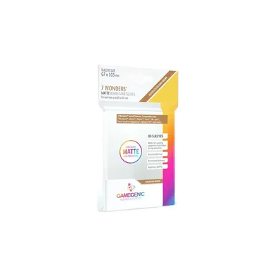 Produktbild von Gamegenic - Matte 7 Wonders Hüllen - 67x103 mm Klar (80 Hüllen)