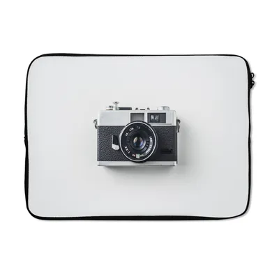 Produktbild von MuchoWow® Laptop Hülle 14 ZollKamera - Vintage - Weiß Laptoptasche - Laptoptasche - Stoßsicher - Schutzhaube