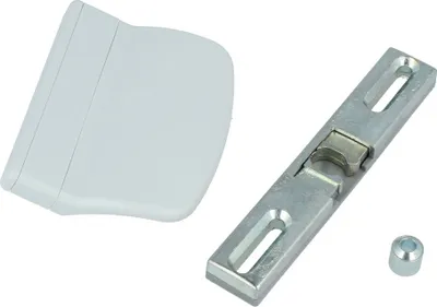 Produktbild von Balkontürgriff Balkontürschnäpper mit Gegenstück Ziehgriff Universal-Schnäpper Grau - RAL7035