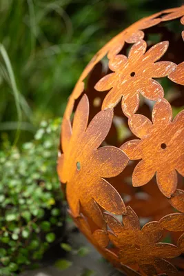 Produktbild von Edelrostkugel Kugel Metall Eisen Rost rostige Dekokugel Gartenkugel 30cm