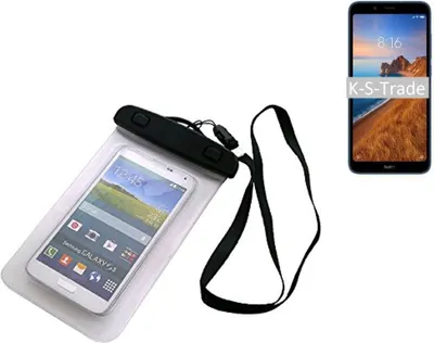 Produktbild von K-S-Trade Schutz Hülle Handy Hülle Kompatibel mit Xiaomi Redmi 7A Beach Bag wasserdicht 16cm x 10cm Schutzhülle Staub Sand Flachwasser Beachbag